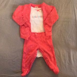 Pink heart newborn set